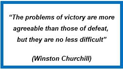 Winston Churchill: "The problems of victory